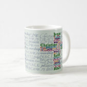 Mug Croix de l'art chrétien du mot (Devant droit)
