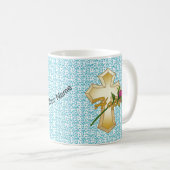 mug Croix de l'Espoir Chrétien Rose (Devant droit)