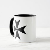 Mug Croix de Malte noire (Devant gauche)