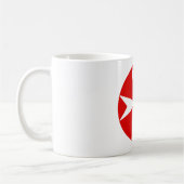 Mug Croix de Malte v2 (blanc sur rouge) (Gauche)