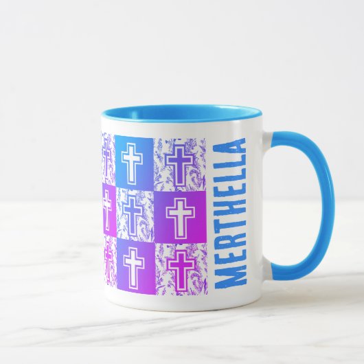 Mug Croix de Pâques chrétienne personnalisée (Droite)