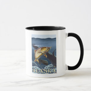 Mug Croix de pêche de truite - section - Vintage