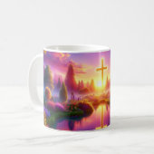 Mug Croix d'or dans un paradis céleste (Devant gauche)