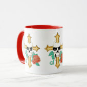 Mug Croix du crâne et Rose (Devant gauche)