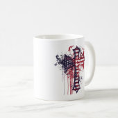 Mug croix du drapeau américain (Devant droit)