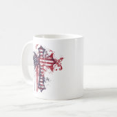 Mug croix du drapeau américain (Devant gauche)