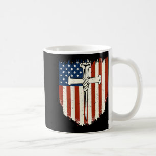 Mug Croix du drapeau américain 3 clous Dom patriotique