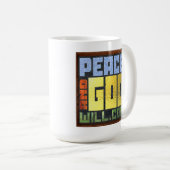 Mug Croix en verre tendu (avec URL Web) (Devant droit)