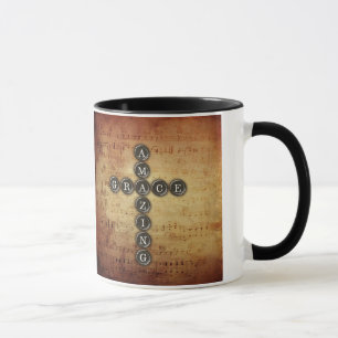 Mug Croix extraordinaire de grâce sur la feuille de