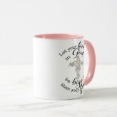 Mug Croix florale avec citation chrétienne (Devant droit)