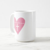 Mug Croix florale John 3:16 Deux côtés (Devant gauche)