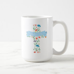 Mug Croix florale John 3:16 Deux côtés