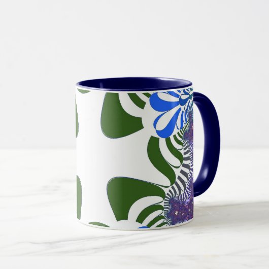 Mug Croix florale pourpre (Devant droit)