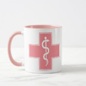Mug Croix infirmière avec couleurs personnalisées (Gauche)