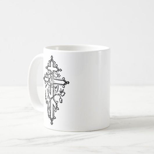 Mug Croix orthodoxe chrétienne orthodoxe 11oz (Devant gauche)