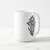 Mug Croix orthodoxe chrétienne orthodoxe 15oz. (Devant droit)