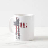 Mug Croix patriotique américaine (Devant gauche)