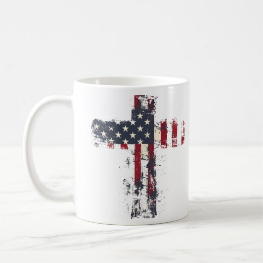 Mug Croix patriotique américaine (Gauche)