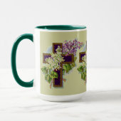 Mug Croix pourpre avec des fleurs (Gauche)