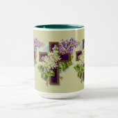 Mug Croix pourpre avec des fleurs (Centre)