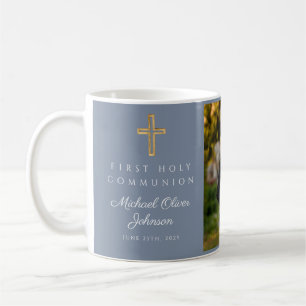 Mug Croix Religieuse Garçon Bleu Première Communion Ph