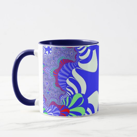 Mug Croix rétro bleue (Gauche)