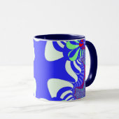 Mug Croix rétro bleue (Devant droit)