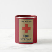 Mug Croix-Rouge de 1920 WWI " nous appartenons 100% (Centre)