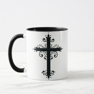 Mug Croix sculptée décorative de luxe