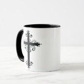 Mug Croix sculptée décorative de luxe (Devant gauche)