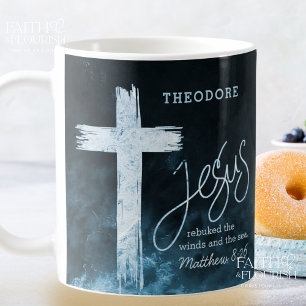 Mug Croix sur l'écriture de l'eau Personnalisé