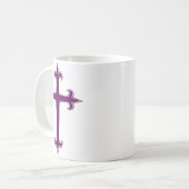 Mug Croix violette Art dévotionnel pour le Carême et l (Devant gauche)