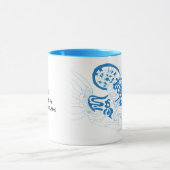 Mug Croquis abstrait "bleu" (Centre)