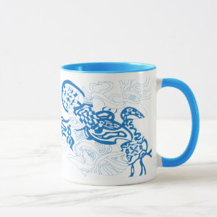 Mug Croquis abstrait "bleu"