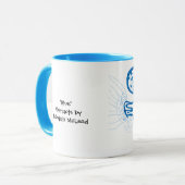 Mug Croquis abstrait "bleu" (Devant gauche)