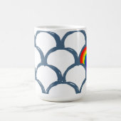 Mug Croquis bleu et blanc Motif de saint Jacques et ar (Centre)