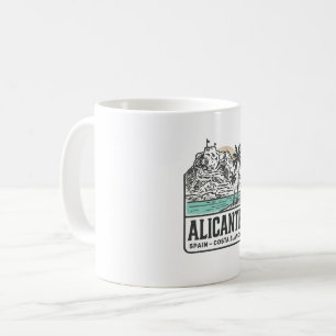 Mug Croquis d'Alicante Château Santa Bárbara Costa Bla