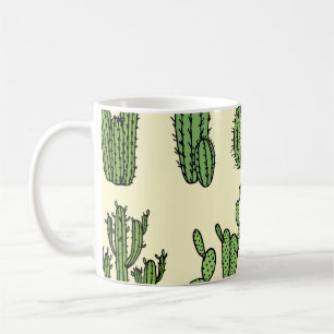 Mug Croquis de Cactus : Élégance florale Vintage.