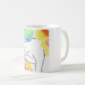 Mug Croquis de chat coloré (Devant droit)