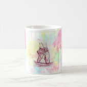 Mug Croquis de chaussures en ballet mignonne Aquarelle (Centre)