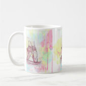 Mug Croquis de chaussures en ballet mignonne Aquarelle (Gauche)