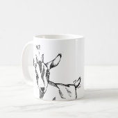 Mug Croquis de chèvre disant "Hej !" (Devant gauche)