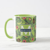Mug Croquis de fruit tropical sur le motif vert (Gauche)