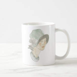 Mug Croquis de mode d'aileron - femme avec le