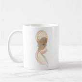 Mug Croquis de mode Flapper - Femme avec Écharpe (Gauche)