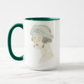 Mug Croquis de mode Flapper - Portrait (Gauche)