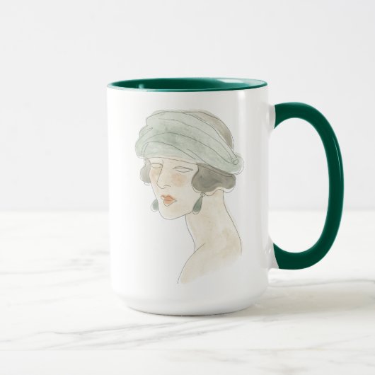 Mug Croquis de mode Flapper - Portrait (Droite)