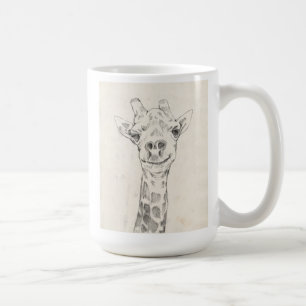 Mug Croquis de portrait de girafe