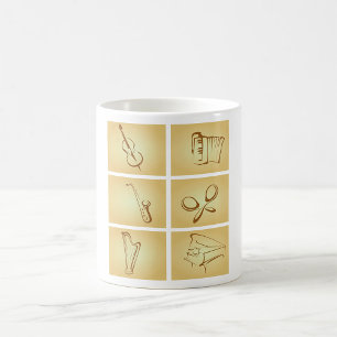 Mug Croquis d'instruments de musique