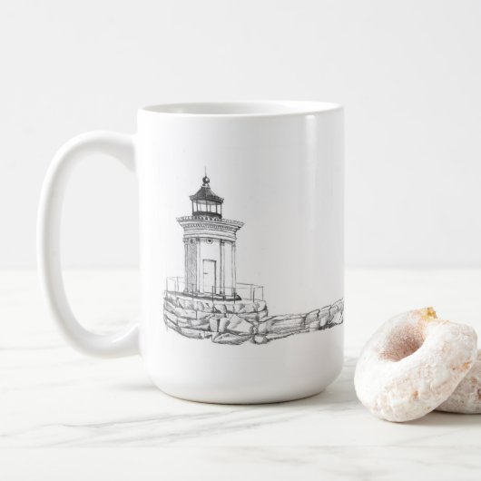 Mug Croquis du feu de mouillage (Avec donut)